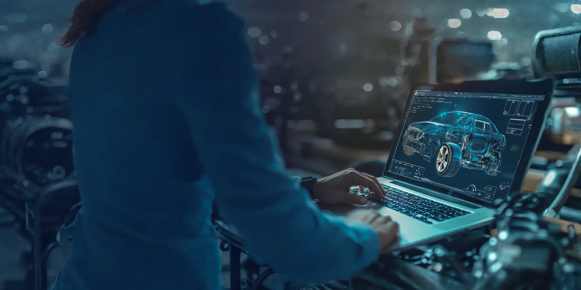 Engineer working on connected vehicle software, from chip to cloud