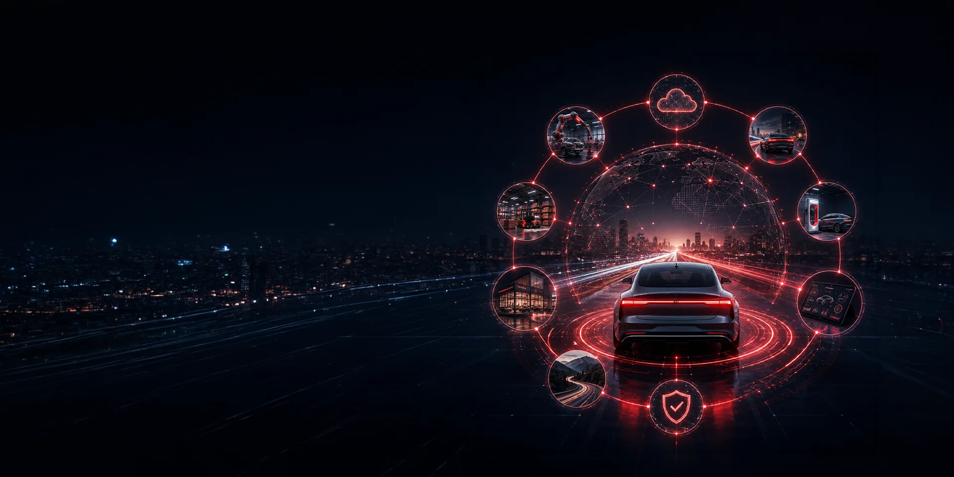 Connected vehicle interior lit by data: AI for mobility